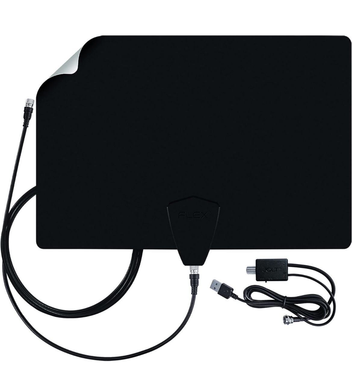 Antennas Direct ClearStream Flex Amplified Indoor TV Antenna, UHF VHF, Multi-Directional, Reversible, 50+ Mile Range – w/Jolt Switch Amplifier