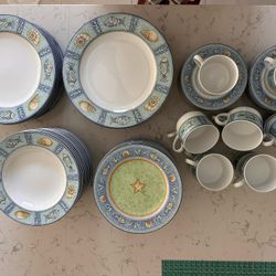 NEW STUDIO NOVA “MYSTIC BAY” Dinnerware set service for 12-60 pieces inc. soup bowls