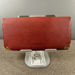 Givenchy Scarlet Clutch with Gold Details
