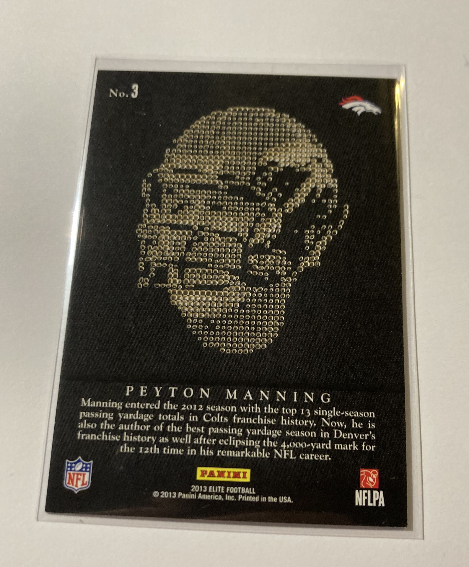 Peyton Manning /49 Sp 2013 Elite Football #3 Broncos Colts