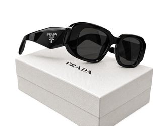 Prada Milano Sunglasses Black Geometric Frame
