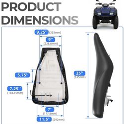 Complete Seat Compatible with 2000-2003 Honda TRX350FE Rancher 350 4x4 ES/ TRX350FM Rancher 350 4x4 S Plastic Black Seat Cushion