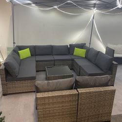 XMAS SALE!!!  $545 11pc Outdoor Conversation Set In Gray!!  