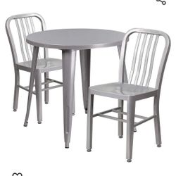 Flash Furniture Commercial Grade Outdoor Table & Chairs Set