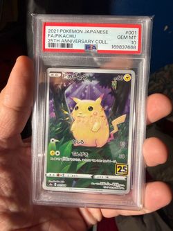 PSA 10 Japanese Pikachu 25th Anniversary #001/028