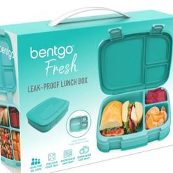 Bentgo Adult 4 Compartment Leak proof Lunch Box Aqua Color