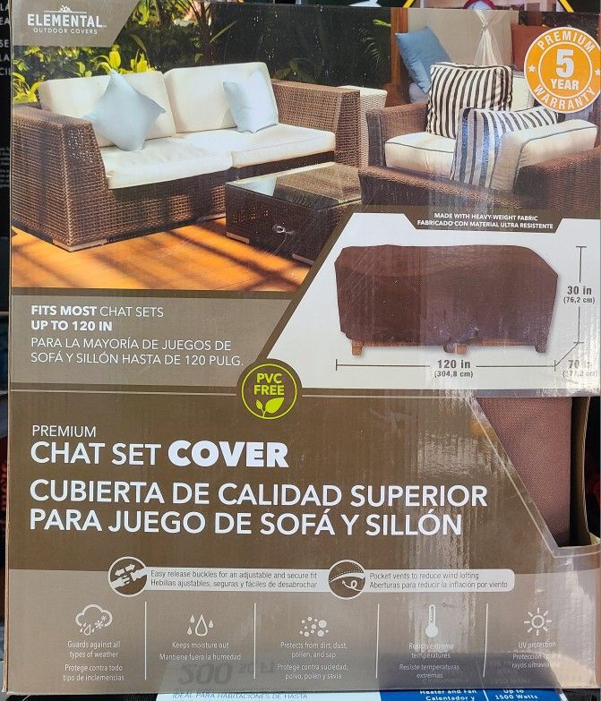 ELEMENTAL Set Patio Furniture Cover Premium Polyester 