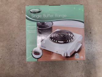 Single Burner 6.5 in. White Electric Burner