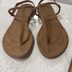  Leather T-Strap Sandal