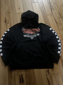 Disney Parks Pixar Cars Land Embroidered Black Pullover Hoodie