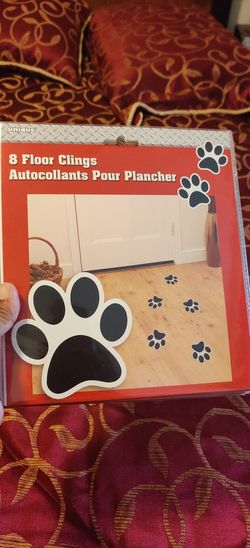 Dog Paw Floor or Wall sticker decal clings