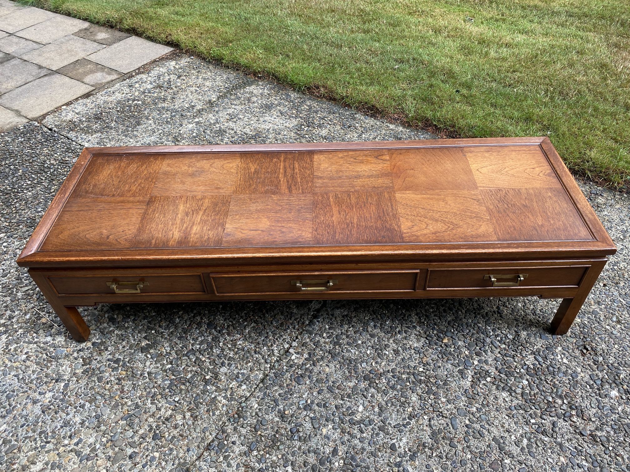 Mid-Century, Solid Wood Coffee Table With Drawer