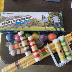 Brand New Outdoor Games Horseshoe And Croquet