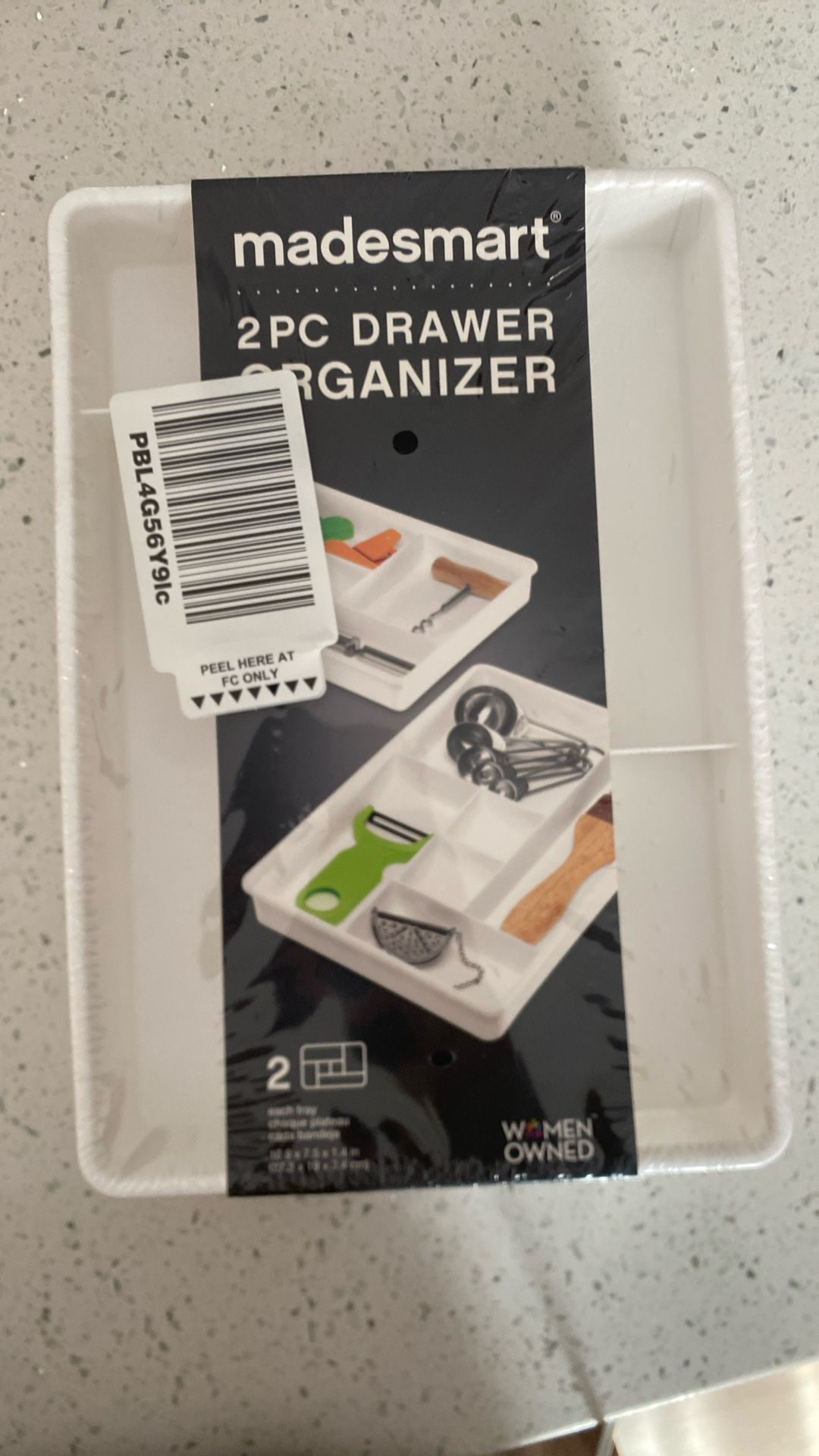 Madesmart 2pc drawer organizer 