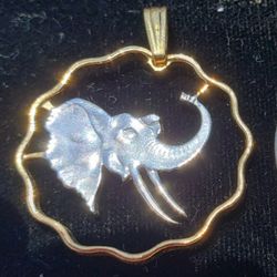 Elephant Pendant Jewelry  Animal SWAZILAND 20 Cent