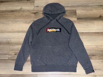 Nike Just Do It Men's Hoodie Sweatshirt Gray Size L