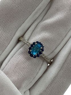 Ladies blue stone ring #32611