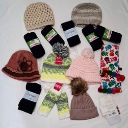 Lot of girls hats and other miscellaneous