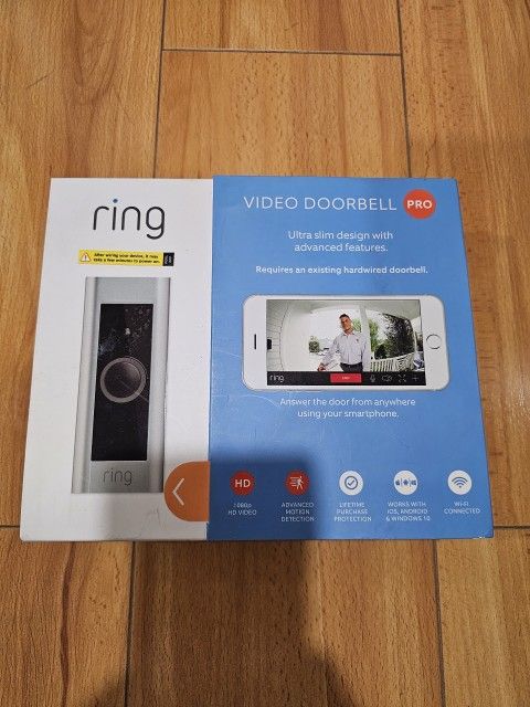Open Box Ring Video Doorbell Pro, Satin Nickel