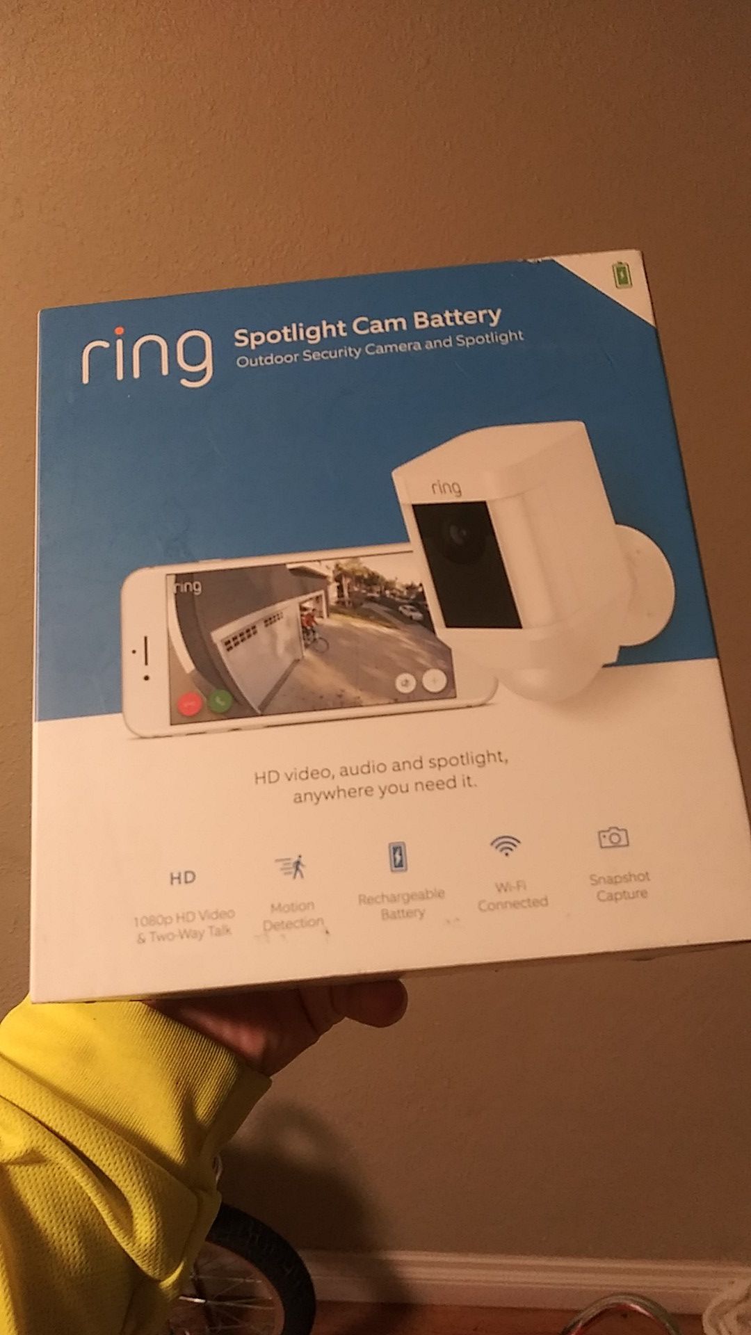 Ring outdoor security spotlight camera