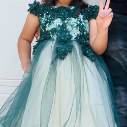 Lindo Vestido Talla 8 De Niña 