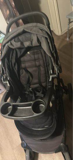 Black Baby Stroller with Canopy and Tray