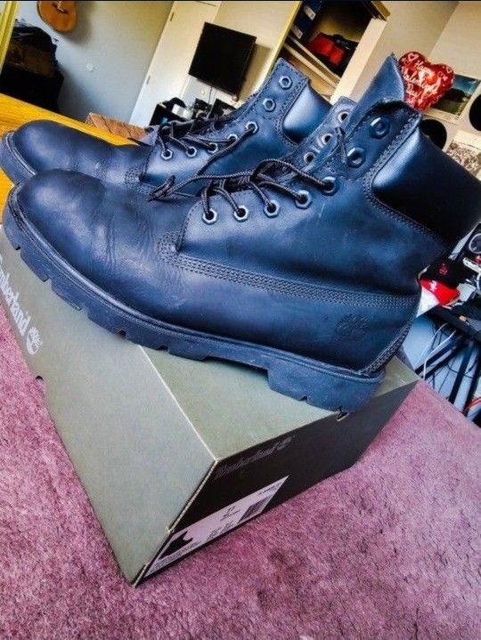 Black Timberland Boots Size 11 Wide