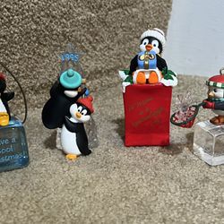 Hallmark lot of 4. 1990 Fishing Penguin Mom special gift 1996 Friendly Boost