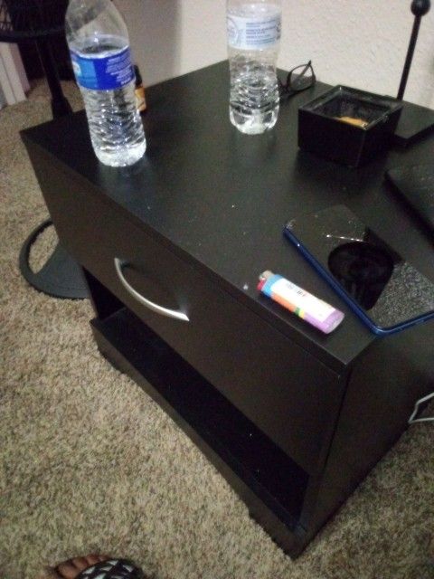 End Table, Small Section, And A Big Couch