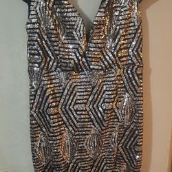 Gold Sequin Dress Plus Size 