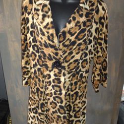 Eva Varro Leopard Print Blazer size large
