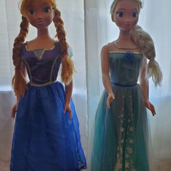 Disney frozen Anna and Elsa dolls