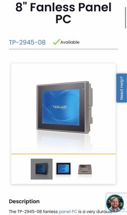 TP-2945-08 Fanless Panel PC / Time Clock for Sale – Brand New 💻