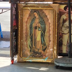 Virgen De Guadalupe CUADRO 28"×40" Marco Dorado Nuevo Brand NEW