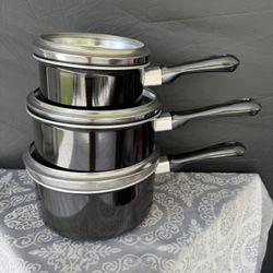 T-Fal, NEW, Durabase, BLACK, 6pc’ Cookware