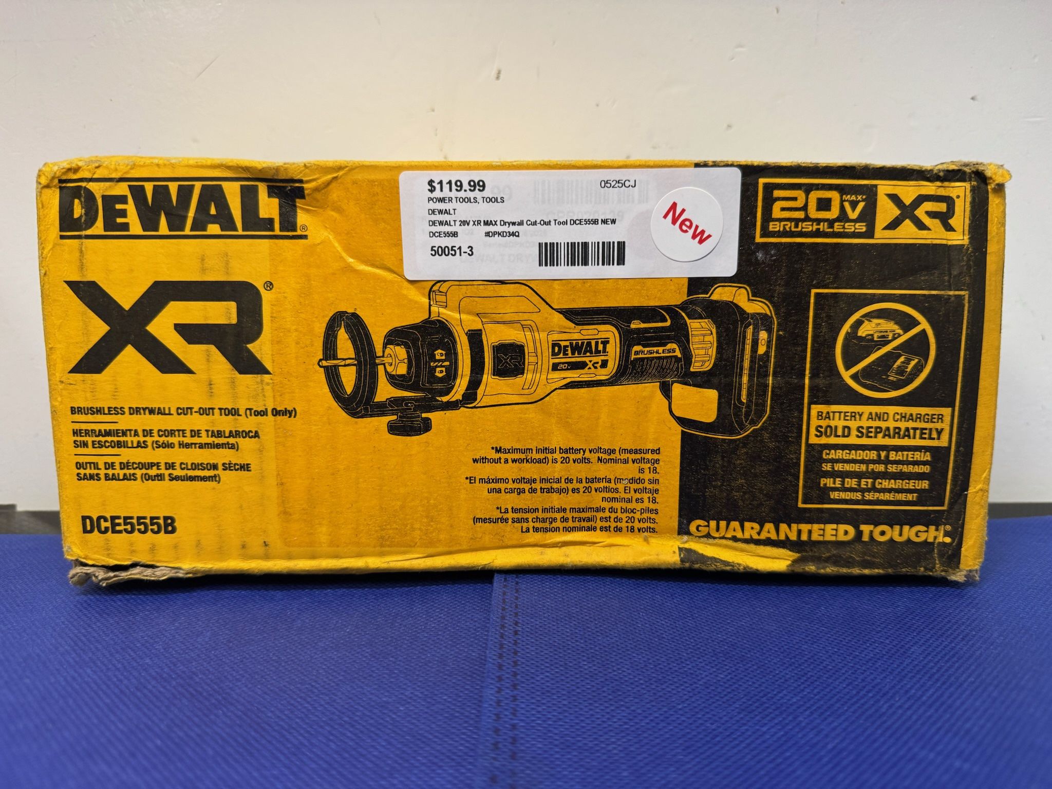 DEWALT DCE555B 20V XR MAX Drywall Cut-Out Tool