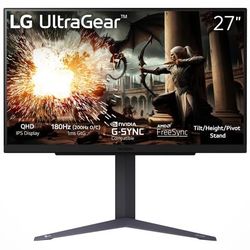 LG 27GS75Q-B 27-inch Ultragear QHD (2560x1440) Gaming Monitor, 180Hz (O/C 200Hz), 1ms, IPS, NVIDIA G