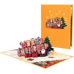 Christmas 3D Pop-up Greeting Card with Envelope