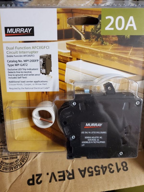 Murray 20 Amp Afci Gfci Dual Function Circuit Breaker For Sale In Laveen Village Az