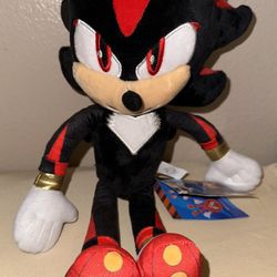 TOY FACTORY SONIC THE HEDGEHOG 3 MOVIE 14” SHADOW PLUSH TOY NWT!
