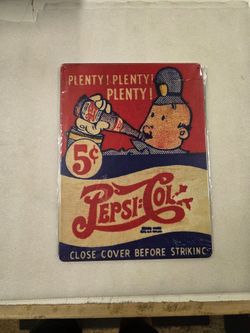 Pepsi cola soda pete cop faux vintage metal sign