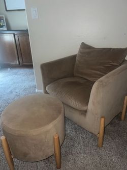 TARGET ACCENT CHAIR+FOOT STOOL