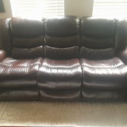 Leather sofa/loveseat/recliner Set