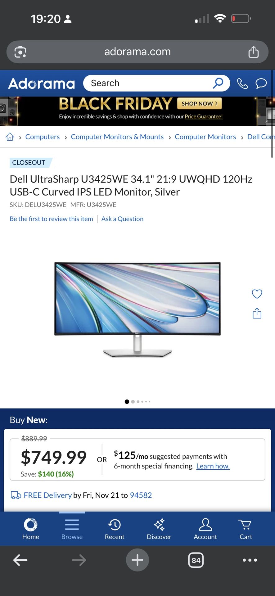 Brand New Dell Monitor For 60% Off