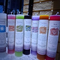 Candles and crystals