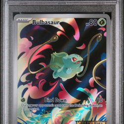 PSA 10 BULBASAUR 133 POKEMON MEGA ENHANCED BSTR BOX TOPPER