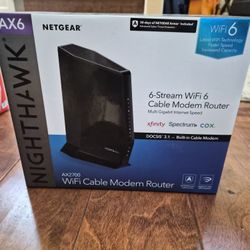 Nighthawk AX6 Cable Modem Router 