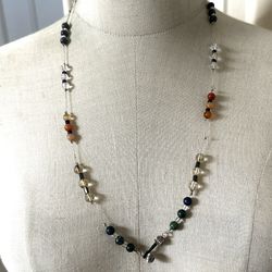 Eyeglass Natural Stones Necklace 