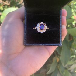 14k Gold amethyst Ring 