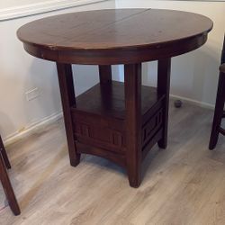 Brown Extendable Kitchen Table 